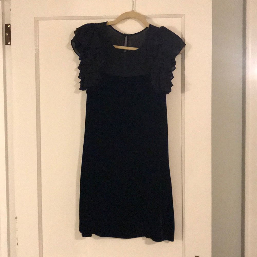 Black velvet French Connection dress size 6